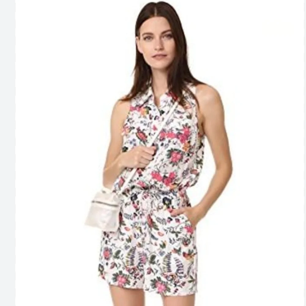 Tory Burch NWTs Gabriella Floral Romper 100% Silk